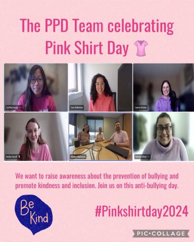 PPD Team is celebrating Pink Shirt Day