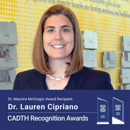 Dr. Maurice McGregor Award award winner for 2019 is Dr. Lauren Cipriano